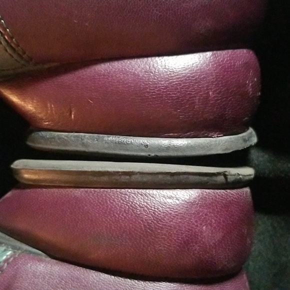 JOHN Fluevog FELLOWSHIPS EMMA LEATHER GUM BOOT Purple/ teal sz. 8.5 - Picture 11 of 16